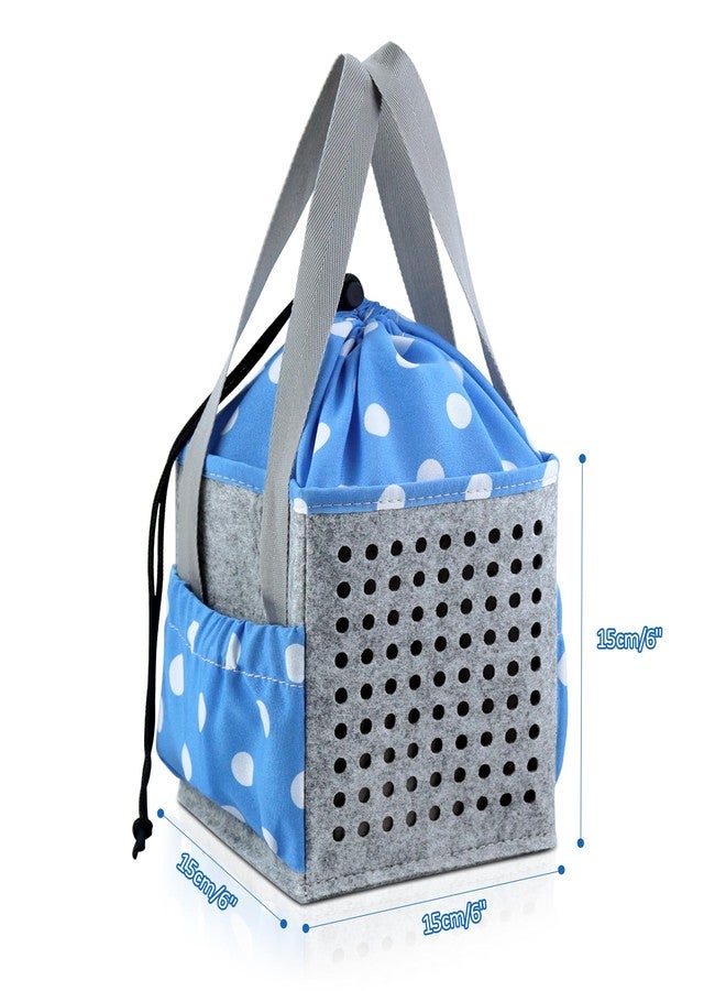 Annmore Carrying Case for Tonies Figures Felt Storage Bag for Toniebox Starterset Characters Holder for Toniebox Accessories, Blue - Image 4